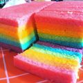Cooksnap dari Yuanin Anggraeni untuk resep Steamed Rainbow Cake aka Rainbow Cake Kukus
