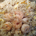 El cooksnap de Monica Rincon cuando hizo Arroz oriental con camarones.