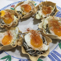 El cooksnap de begoigualada cuando hizo Cestitas de gulas con huevos de codorniz.