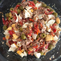 El cooksnap de Malagueña salerosa cuando hizo Revuelto rápido de pimientos con huevo y atún.