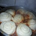 El cooksnap de Aldana cuando hizo Wickel Nudel-Wickel Klees con estofado, receta de los alemanes del volga.