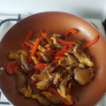 El cooksnap de klariss cuando hizo Setas al ajillo con pimientos del piquillo.