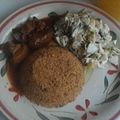 HALIMA MU'AZU aka Ummeetah's cooksnap of when they made Fried Couscous (Mixed With Minced Meat) And Coleslaw.