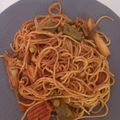 El cooksnap de Vanessa Martin cuando hizo Spaghetti 🍝 integrales con verduras salteadas.