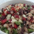 El cooksnap de Maria José Lorenzo cuando hizo Salpicón de pulpo y langostinos.