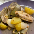 El cooksnap de Analia Clep cuando hizo Guisado de pollo con alcachofas y patatas.