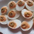 El cooksnap de Zaira cuando hizo Huevos rellenos de crema de piquillos y atún.