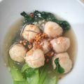 Cooksnap dari kiki zakiyah untuk resep #20 - Tumis sawi baso ikan tabur bawang putih goreng