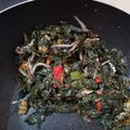 Cooksnap dari niken sulistya untuk resep Tumis Daun Singkong Teri / Oseng Daun Singkong