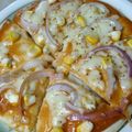 Jyoti Kansal's cooksnap of when they made Paneer corn pizza.