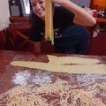 El cooksnap de Mely Munoz Medrano cuando hizo Fideos caseros con harina leudante.