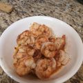 Stephen's cooksnap of when they made Chili Lime Shrimp.