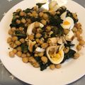 El cooksnap de Paula Denis cuando hizo Salteado especiado de espinacas con garbanzos y huevo.