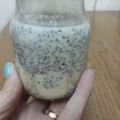 El cooksnap de Claudia Hegguilustoy cuando hizo Chía pudding, desayuno de yogur de chía casero súper nutritivo y completo. Tendencia fit😱.