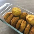 El cooksnap de Dagoberto cuando hizo Croquetas de garbanzo (faláfel) con salsa de yogurt (con kéfir).