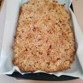 Jacob Ferkel's cooksnap of when they made German apple pie with crumbs (Apfel Streusel Blechkuchen).