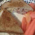 Glenn's cooksnap of when they made Leftover Corned Beef & Cabbage Grilled Sandwich.