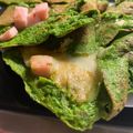 El cooksnap de Irene-Guirao cuando hizo Crep de espinacas.