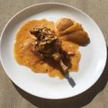 El cooksnap de Gisela Spínola cuando hizo Pollastre rostit amb pomes/peres i pinyons 🍏.