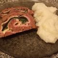 El cooksnap de mary c cuando hizo Pan de carne relleno de espinacas, jamón y queso.