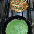 El cooksnap de Pato Parigi cuando hizo Panqueques o crepes de espinaca con pollo.