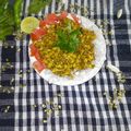 Shethjayshree Mahendra's cooksnap of when they made ફણગાવેલા મગ ચાટ (Sprouted Moong Chaat Recipe In Gujarati).