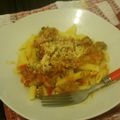El cooksnap de lucia_ussomorel cuando hizo Fideos de espinaca con tuco de carne picada.