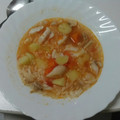 El cooksnap de Monica Aira Fernandez cuando hizo Sopa de merluza con arroz "en blanco".