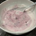 Nami's cooksnap of when they made Clifton mess (Eton mess, blackberry yogurt version).