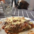 El cooksnap de Pilar Roth cuando hizo Lasaña de pollo y acelgas.