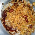 raman का कुकस्नैप जब उन्होंने आलू की टिक्की की चाट (aloo ki tikki ki chat recipe in Hindi) बनाया था।
