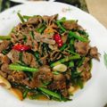 姚佩妘 的 沙茶牛肉炒空心菜 cooksnap