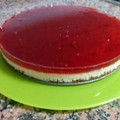 El cooksnap de Pedro C. cuando hizo Cheesecake cubierto de gelatina de manzana verde.