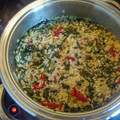 El cooksnap de Celeste Gámez cuando hizo Risotto de espinacas rápido.