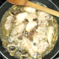 El cooksnap de Sandra Foronda Melchor cuando hizo Jamoncito de pollo en salsa stroganov.
