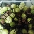 El cooksnap de ghaniatreides cuando hizo Coles de bruselas con salsa de jamón y castañas.