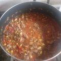 El cooksnap de Alejandro cuando hizo Cazuela de Lentejas y Arroz.