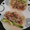 El cooksnap de Mercedes Valenzuela cuando hizo Tacos de pescado con comino (opción sana).
