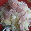 El cooksnap de Agostiina!❤ cuando hizo Arroz blanco con jamón y queso.