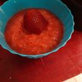 El cooksnap de Wendy cuando hizo Nieve de fresa y limón en la licuadora.