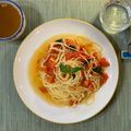 il Kanaaneko quando ha preparato Spaghetti con sugo di pomodorini ciliegino
