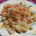 El cooksnap de Patry Isla cuando hizo Fideos con verdura salteada.