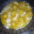 El cooksnap de Karo Jackeline cuando hizo Guiso de arroz con albóndigitas de pollo 🐤.