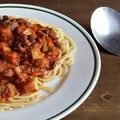 izawoodsman's cooksnap of when they made Black bean and bacon spaghetti.