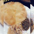 Muneeba 's cooksnap of when they made Halwa puri channay.