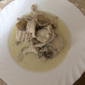 El cooksnap de José Lorenzo cuando hizo Fricasse de pollo con chalotas y champiñones glaseados.