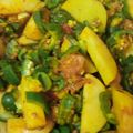 Libni का कुकस्नैप जब उन्होंने आलू शिमला मिर्च की सब्जी (Aloo shimla mirch ki sabzi recipe in hindi) बनाया था।