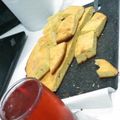 El cooksnap de Leandro Díaz cuando hizo Fainá de queso.