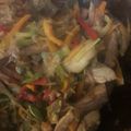 El cooksnap de Lau Sebastiani cuando hizo Wok de carne;verduras y pollo.