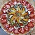 El cooksnap de gladis cuando hizo Tarta frutal 🍓 🥝 🍌.